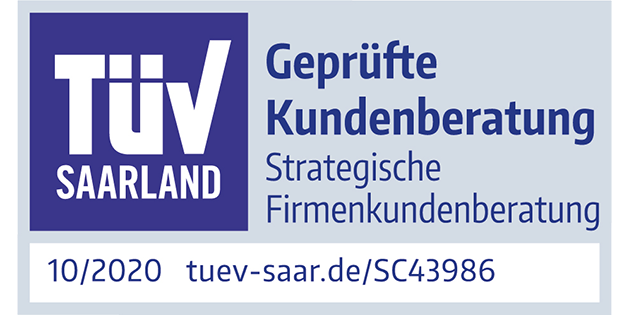TÜV-Siegel Strategische Firmenkundenberatung